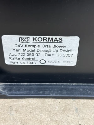 New KORMAS 651 238 02 Blower Motor 24v Fast Shipping Warranty