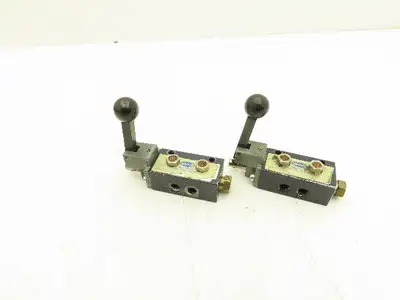 Fabco-Air 18HL-4 4-Way Lever Actuated Pneumatic Air Directional Valve Lot of 2