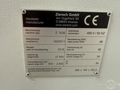Used ZIERSCH Z1030 Way or Reciprocating Table Grinders NL | Mach 4 Metal #944794