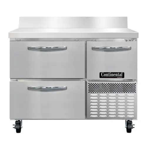 Continental FA43SNBS-D 43"W Worktop Freezer W/ (2) Sections, (1) Door, (2) Drawers, 115v