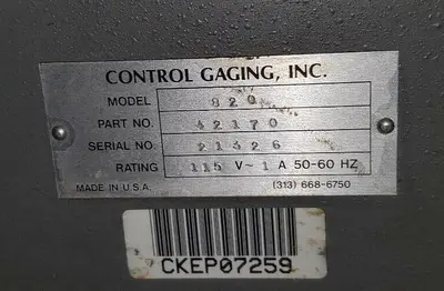 USED CONTROL GAGING 820