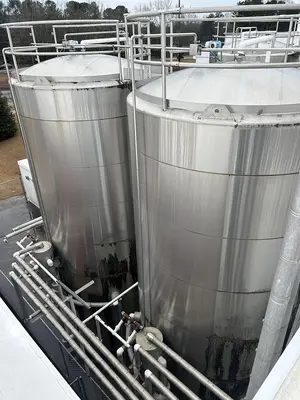Walker Stainless 20,000 Gallon Jacketed Stainless Steel Storage Tanks SA240/T316L R-717 Lot of 4 1997