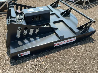New JCT 72” Brush Mower Skid Steer Attachment, hydraulic driven with hoses and quick coupler fitting...