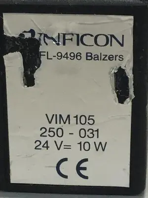 USED INFICON FL-9496 BALZERS