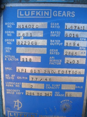 USED LUFKIN N1402C