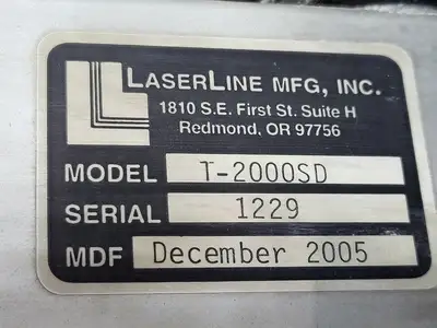 USED 2005 LASERLINE T-2000SD