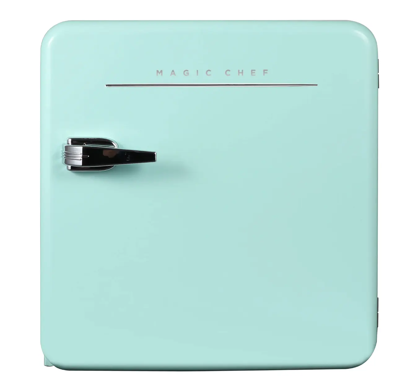 Magic Chef 1.6 CU. FT. RETRO MINI REFRIGERATOR IN MINT GREEN, WITHOUT FREEZER