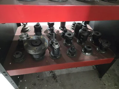 Cart and Contents; Approx (68) Cat 40 Tool Holders