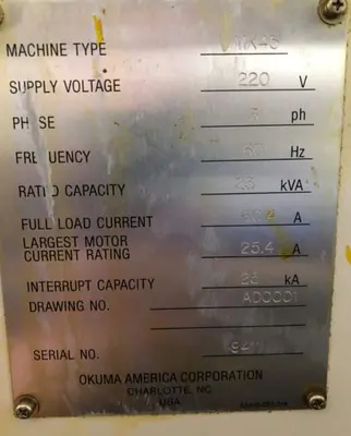 Used OKUMA MX-45VAE Vertical Machining Centers Georgia US | The Equipment Hub #163279