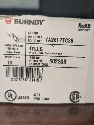 Used BURNDY _UNKNOWN_ Misc Electrical & Power Parts South Carolina US | General Equipment and Supply #1491051
