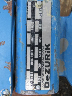 Dezurik 3"-150  Butterfly figure BHP Valve with Pneumatic Actuator
