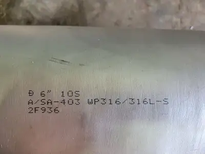 6", Equal-Tee, Butt Weld, WP316