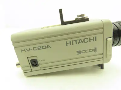 Hitachi Denshi HV-C20A 3CCD Color Inspection Camera 12V 4.5W w/Fuji Optical Lens