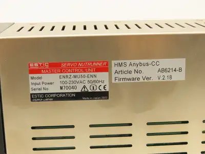 Estic ENRZ-MU50-ENN Servo Drive Nutrunner Master Control Unit V.2.18