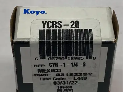 YCRS-20 | Koyo  Needle Roller Cam Follower 3/4" Width 1-1/4" OD 3/8" ID - New
