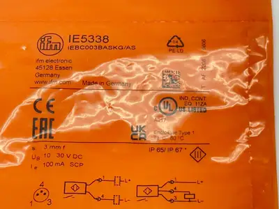 New | in-Stock Maverick Industrial Sales IE5338, IEBC003BASKG/AS Proximity Sensors Michigan US | Maverick Industrial Sales #1394390