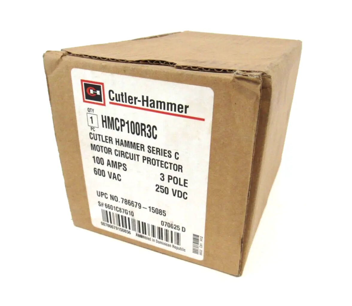 NEW CUTLER HAMMER HMCP100R3C CIRCUIT BREAKER 3 POLE 100A
