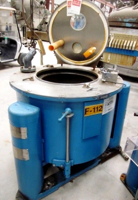 (5) Tolhurst 30 x 18 perforate basket centrifuges, rubber-lined.