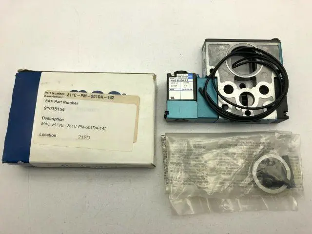 MAC Valve 811C-PM-501DA-142 with PME-501DAAA 24VDC Solenoid