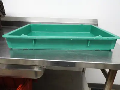 Used Doughmate Used Green DoughMate CPT-7D Commercial Plastic Dough Tray 26"Lx18"Wx3"H Food Preparation & Supplies Illinois US | Falcon Restaurant Supply #1376530