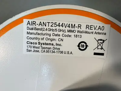 Cisco AIR-ANT2544V4M-R Antenna - Dual Band Rev A0 2.4/5 Ghz (9.5.5)