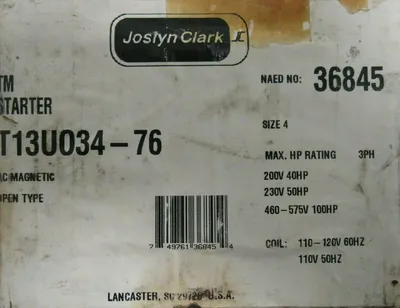 NEW JOSLYN CLARK T13U034-76 STARTER SIZE 4 135A T13U03476