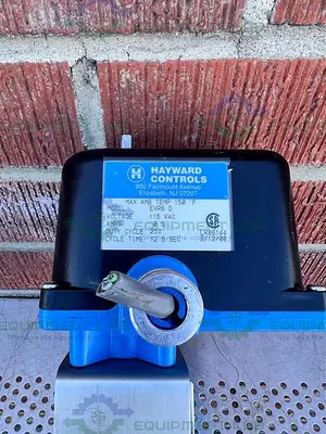 USED HAYWARD CONTROLS EVR6 D SOLENOID VALVE 115 V W/ HAYWARD 3" TRUE UNION BALL VALVE