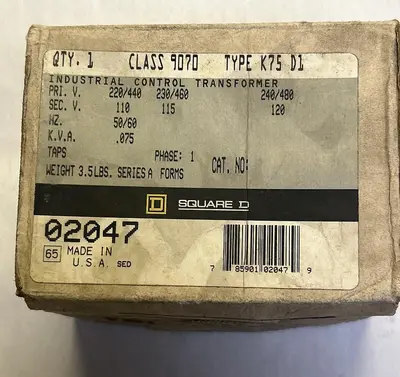 New | in-Stock SQUARE D 9070K75D1 Miscellaneous Equipment (Electrical & Power) Ohio US | Surplus Asset Holdings #1238190