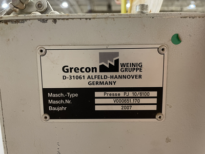 GreCon ProfiJoint Finger Joint System with PJ 150/500 Shaper and PJ 10/6100 Press