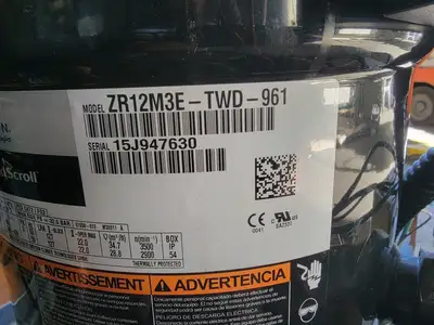 Used COPELAND ZR12M3E-TWD-961 HVAC Parts and Equipment British Columbia CA | Lenmark #367030