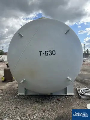 USED Pfaudler 6,000 Gal GMM Pfaudler Glass lined Horizontal Chemstore Receiver, 87#