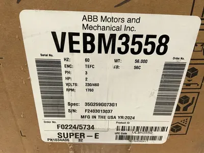 Used BALDOR VEBM3558 A.C. Motors Ohio US | HGR 24 #1518426