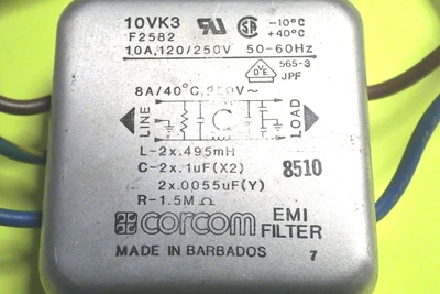 USED CORCOM / TE CONNECTIVITY Power Line Filter
