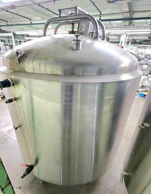 Tank Liquid Mixing and cooling process Food Grade 316 Stainless steel Tank 400 us gal # 7614