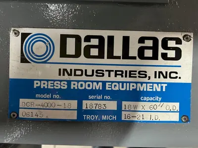 DALLAS 81923 Coil Reels and Straighteners | PressTrader Limited (11)