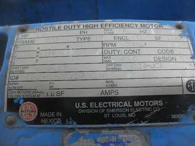 USED US ELECTRIC 100 HP