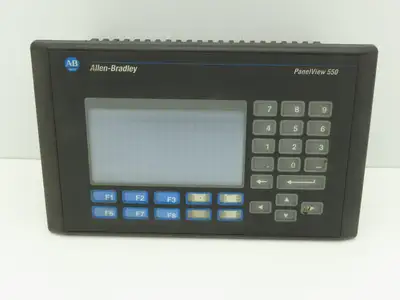 Allen Bradley 2711-B5A2X PanelView 550 Keypad Touchscreen Ser H  *Bad Screen*