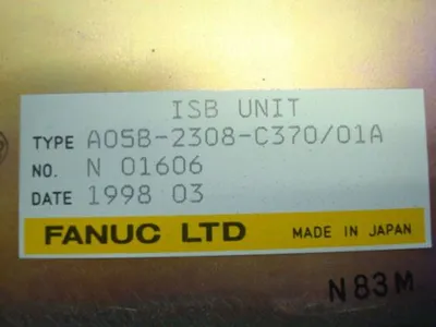 Fanuc A05B-2308-C370/01A ISB Unit Intrinsically Safe Barrier RJ2 Used