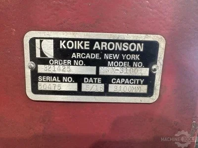USED 2016 KOIKE ARONSON MGX-3100