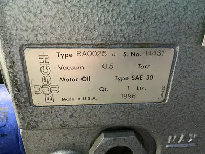 Used 1996 BUSCH RA0025 J Pumps Ohio US | HGR 24 #1566988