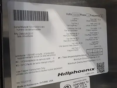 USED 2015 HILLPHOENIX SBI514H