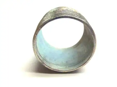 2 Inch ID Steel Zinc Plated Threaded Conduit Nipple 2.3 Inch OD 2 Inch Height - Used
