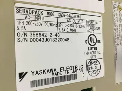 USED YASKAWA SGDM-04ADAY360