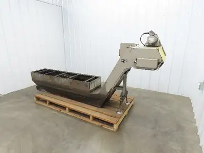 Hennig CNC Chip Conveyor 16"x 67" Infeed 31-35" Discharge 230/460V 3PH