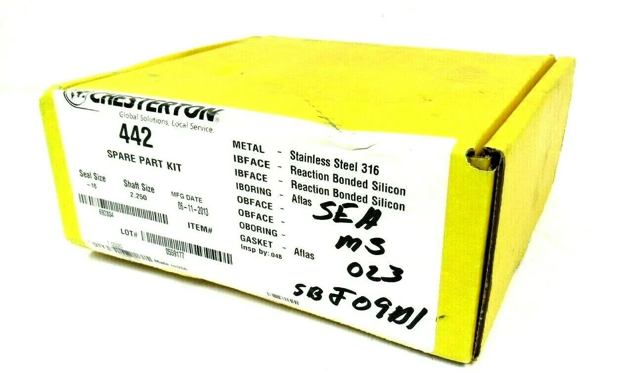 NEW CHESTERTON 442 SEAL KIT 692804 SEAL -18 SHAFT 2.250"