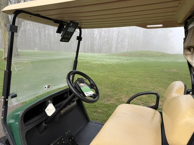 (1) 2019 E-Z-Go EFI golf cart with a Kawasaki gas engine, model 657061G01, includes canopy, fold-dow...