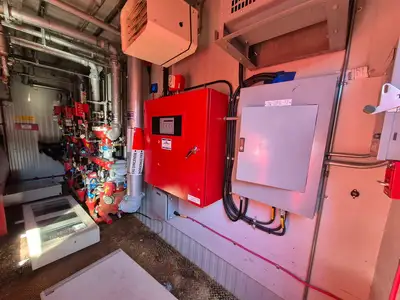 Containerized Foam Fire Suppression System w/ Deluge Valve, Potter Controls & Piping Manifold