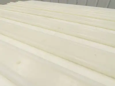 PTFE Conveyor Nylon Slide Guard 3/4"Dia Edge 3-1/2"Height 47-1/2"Length Lot of 6