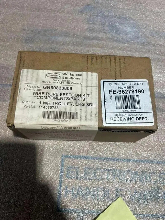 NEW HUBBELL WIRE ROPE FESTOON TOW CLAMP KIT GR60833806 STK K756CC