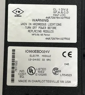 Used GE FANUC IC660EBD024V PLC Input & Output Ohio US | Surplus Asset Holdings #1241673